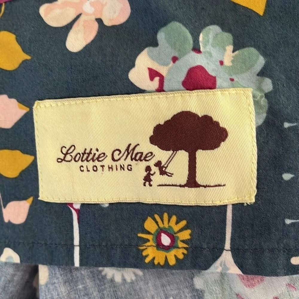 Lottie Mae clothing girls dress size 18M GUC blue and yellow colors